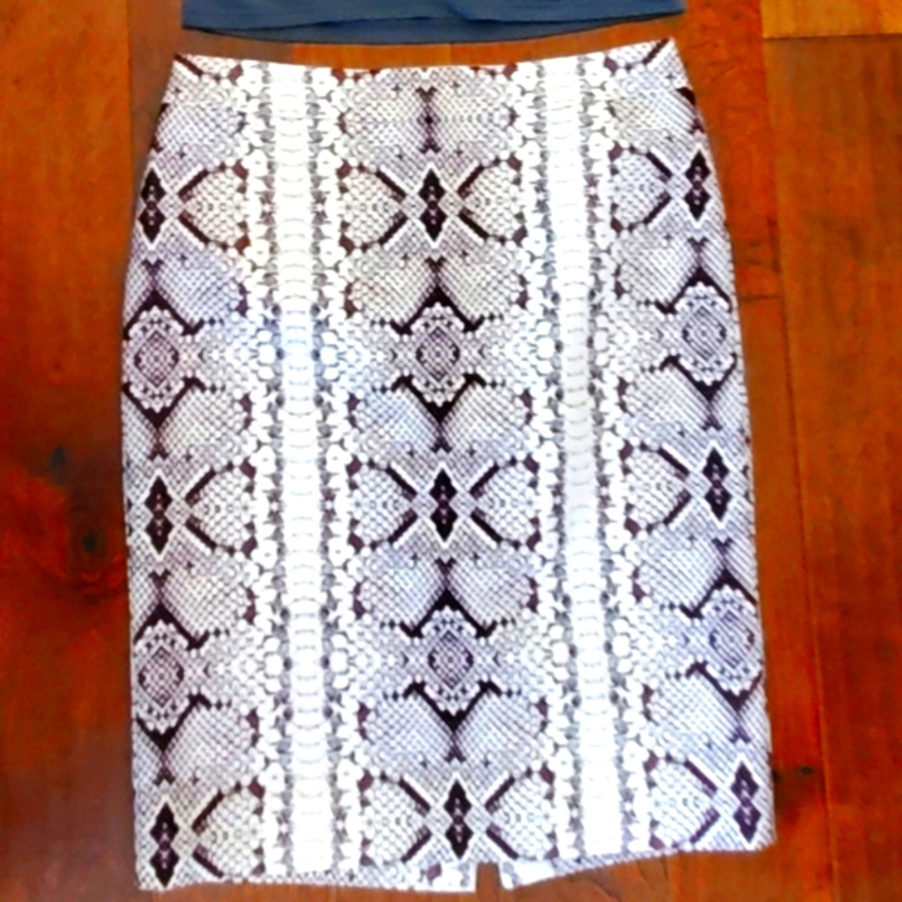 J Crew Pencil Skirt Snakeskin Pattern